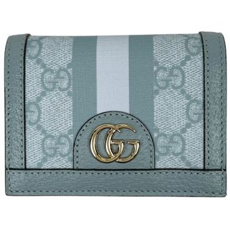 Gucci Ophidia Light Blue Coated Canvas Leather Wallet (Bi-Fold) (Pre-Owned)