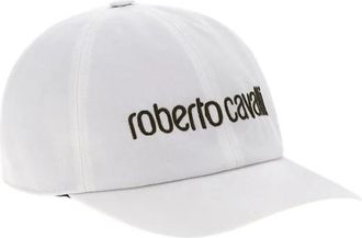 Roberto Cavalli Logo Baseball Cap Twill Fabric - Dames - Petten - Wit - ONE Size - Katoen - Accessoires