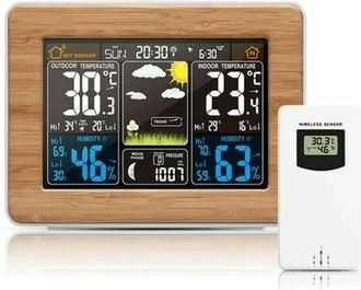 OEM Estaci&oacute;n Meteorol&oacute;gica Inal&aacute;mbrica - Pantalla A Color 3,5 Pulgadas - Temperatura Interior Exterior - Bar&oacute;metro Higr&oacute;metro - Pron&oacute;stico Meteorol&oacute;gico -