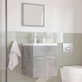 Berkfield Home Practical 3 Piece Bathroom Furniture Set Concrete Grey Engineered Wood