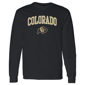 UGP Campus Apparel NCAA Officially Licensed College - University Team Color Arch Logo Long Sleeve, Colorado Buffaloes Black, L