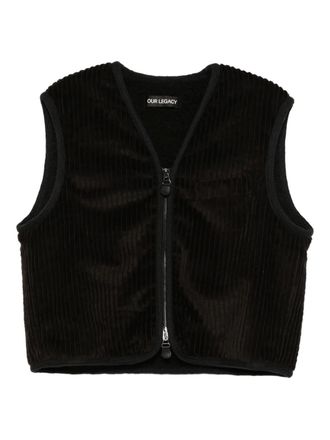 Our Legacy cotton vest - men - Acrylic/Cotton/Polyester - 46 - Black