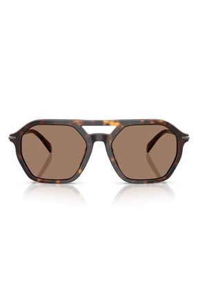 Michael Kors Jackson Hole 57mm Pilot Sunglasses in Dark Tortoise /Brown Solid at Nordstrom
