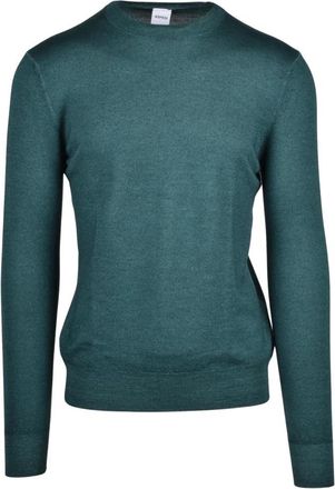 Aspesi Pullover met ronde hals - Heren - Ronde hals truien - Groen - M - Wol - Truien & Vesten