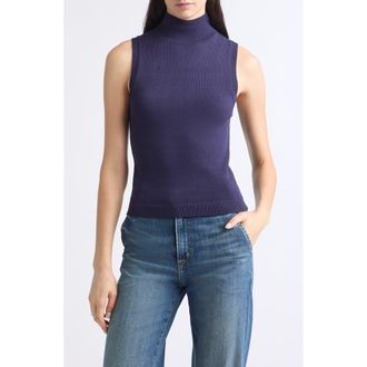 Staud Montclair Turtleneck Sweater Vest in Midnight at Nordstrom, Size X-Small