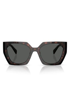 Prada 54mm Geometric Sunglasses in Black Grey at Nordstrom