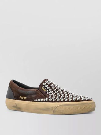Golden Goose vce leather loafers round toe studs