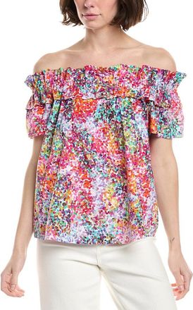 Sara Campbell Gathered Neck Trapeze Top