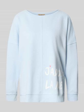 Smith & Soul Oversized Sweatshirt mit Statement-Print und Rollsaum in Bleu, Gr&ouml;&szlig;e XXL
