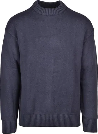 Calvin Klein Grey Crewneck Cotton-Wool Sweater