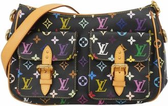 Louis Vuitton Pre-owned Shoulder Bags, female, Black, Size: ONE SIZE Pre-owned Printed Leather Shoulder Bag