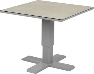 ED&Egrave;N JARD&Iacute; Mesa Auxiliar exterior de Aluminio, Color Gris, 80x80x48,5cm