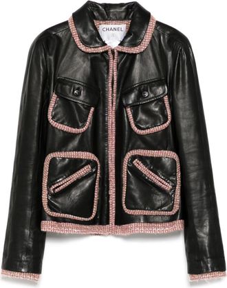 Chanel Giacca in pelle con zip 2003 - Nero