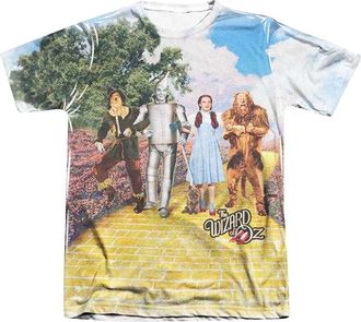 Gildan Wizard Of Oz On The Road (Front/Back Print) Short Sleeve Adult Poly Crew Tee / T-Shirt