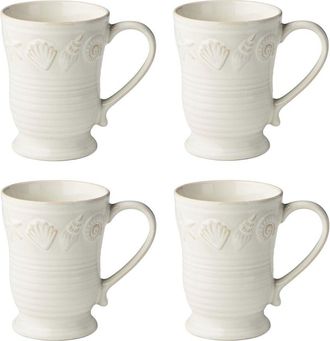 Certified International Coastline Cream Set Of 4 Mugs