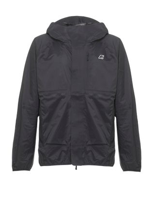 K-Way Black Roche Hooded Waterproof Jacket