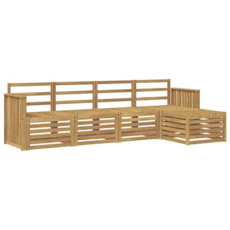 vidaXL Conjunto De Sof&aacute;s De Exterior 5 Uds. Blanco Vidaxl