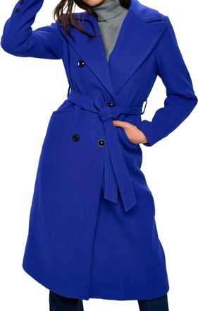 Coalition LA Trench Long Coat In Blue