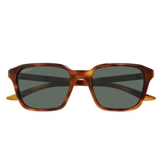 Gucci Square Frame Zonnebrillen - unisex - Zonnebrillen - Bruin - 52 MM - Nylon - Accessoires