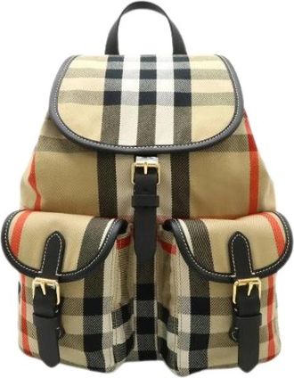 Burberry Pre-owned Vintage Canvas Rugzak - Dames - Vintage Rugzakken - Veelkleurig - ONE Size - Vintage