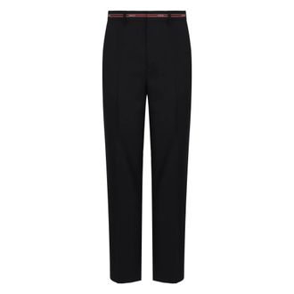 Gucci Contrasting Logo Wool Trousers