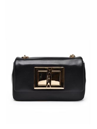 Love Moschino Black Combination Lock Polyurethane Shoulder Bag