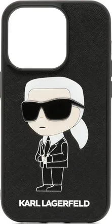 Karl Lagerfeld Ikon iPhone 14 Pro case - unisex - PVC - One Size - Black
