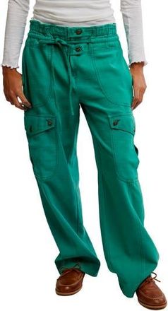 Free People Park Ave Cotton Cargo Pants in Golf Green at Nordstrom Rack, Size X-Small
