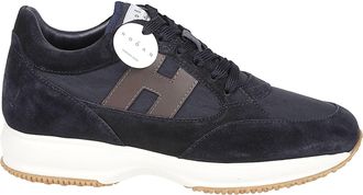 Hogan Interactive Suede-Trim Low-Top Sneakers