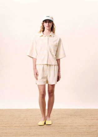 FRNCH Vaelia Soft Knit Short In Cream