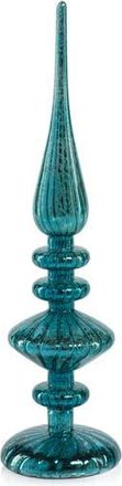 Zodax Set of 2 Azenor LED Decorative Glass Tabletop Finial Ornaments in Antique Blue at Nordstrom Rack