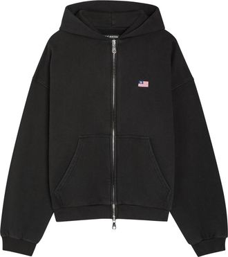 Cole Buxton Embroidered Cotton Sweatshirt - Black - XL