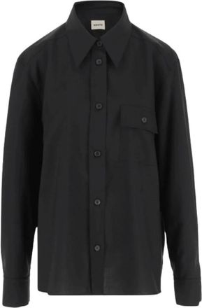 Khaite Button-Down Shirt - Dames - Blouses & Shirts - Zwart - Maat: XS