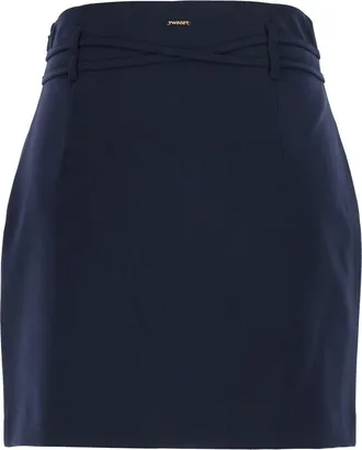 Twinset Tech Fabric Skirt - Navy
