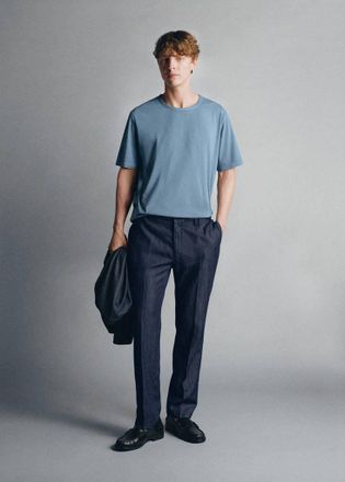 Mango Pantaloni vaqueros in lyocell e cotone italiano indaco - Uomo - 46 - MANGO MAN