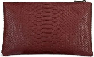 Rivers Eight Clutch met slangenleer-effect - Rood
