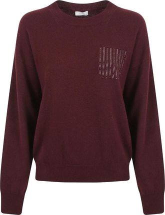 PESERICO Gebreide trui met ronde hals - Dames - Truien - Rood - Maat: XL