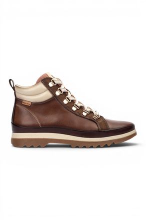 Pikolinos Pikolinos Womens Brown Leather Trainers Sneaker Winter Lace-up Boots - Vigo