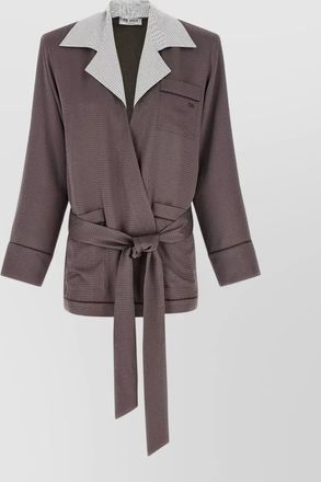 The Attico belted blazer robe long sleeves
