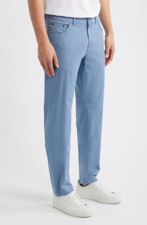 Brax Cooper Fusion Flex Microprint Regular Fit Straight Leg Pants in Storm at Nordstrom, Size 40 X 32