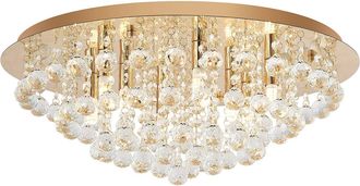 Lindby L&aacute;mpara De Techo gillion En Dorado Cristal - Lindby