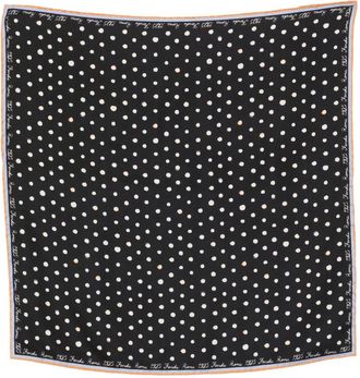 Fendi Falena Dots zijden sjaal met print - Zwart