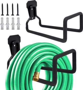 OEM Soporte Para Manguera De Jard&iacute;n De 2 Piezas - Carrete De Manguera, Ganchos De Pared Met&aacute;licos Resistentes Para Jard&iacute;n, Garaje Y Patio