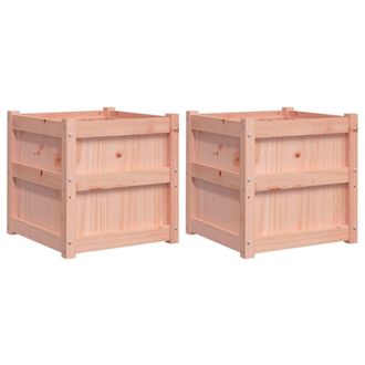 Berkfield Home Garden Planters 2 pcs Solid Wood Douglas in Light Brown