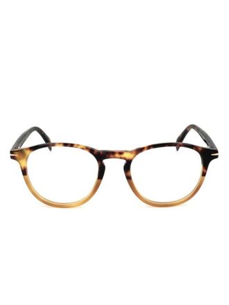 Eyewear by David Beckham tortoiseshell-effect glasses - men - Acetate - 49 - Brown