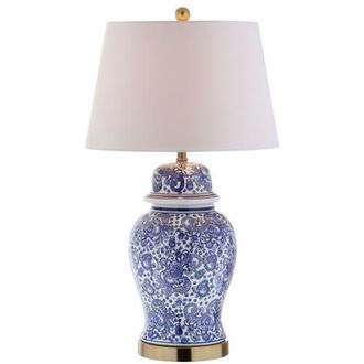 Jonathan Y Designs Ellis Chinoiserie Ceramic LED Table Lamp in Blue/white at Nordstrom