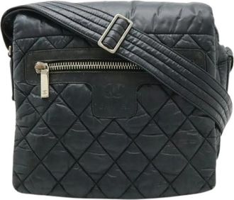 Chanel Pre-owned Vintage Nylon Shoulder Bag - Dames - Vintage Schoudertas - Zwart - ONE Size - Nylon - Vintage