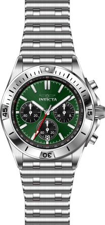 Invicta Aviator 69588 Herenhorloge - Quartz Uurwerk - Staal met Groene Wijzerplaat - 42 mm