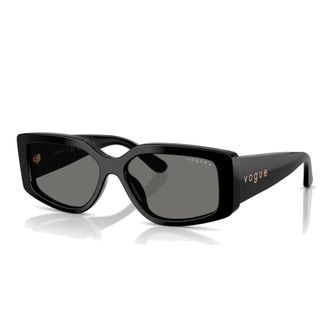 Vogue Rectangular Polarized Sunglasses Bold Style - female - VOGUE - Sunglasses - Black - 54 MM - Accessories
