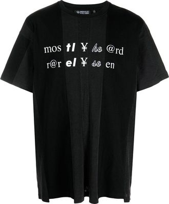 Mostly Heard Rarely Seen text print cottonT-shirt - men - Cotton - M - Black
